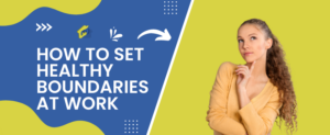 A woman thinking about how to set workplace boundaries
